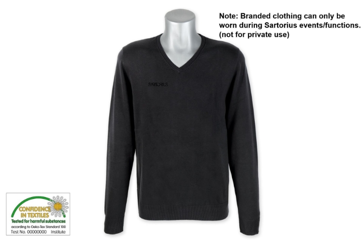 Bild von Herren V-Pullover Premium-Cotton NO. 143 Hakro, schwarz