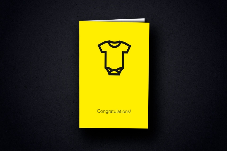 Bild von Glückwunschkarte DIN A6 "Strampler" inkl. Briefhülle